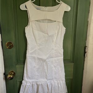 Bebe White Cutout Mini Dress